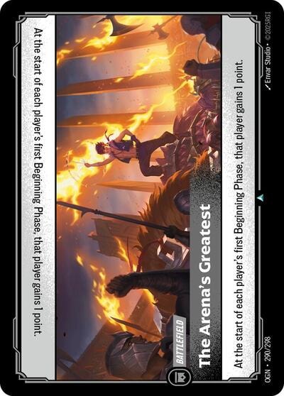 The Arena's Greatest Foil OGN #290/298 (Near Mint Uncommon) Riftbound: League of Legends Trading Card Game: Origins