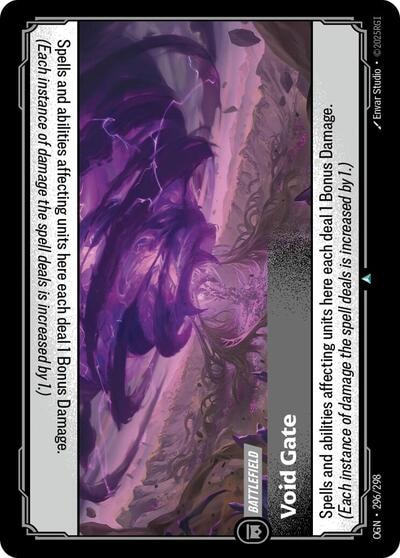 Void Gate Foil OGN #296/298 (Near Mint Uncommon) Riftbound: League of Legends Trading Card Game: Origins