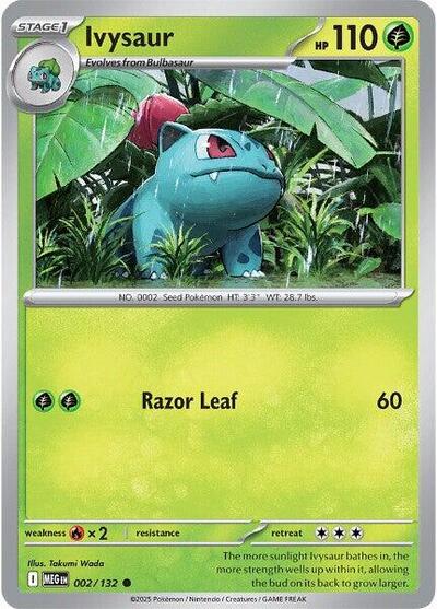 Ivysaur 002 132 ME01: Mega Evolution MEG #002/132 (Common) Pokemon: