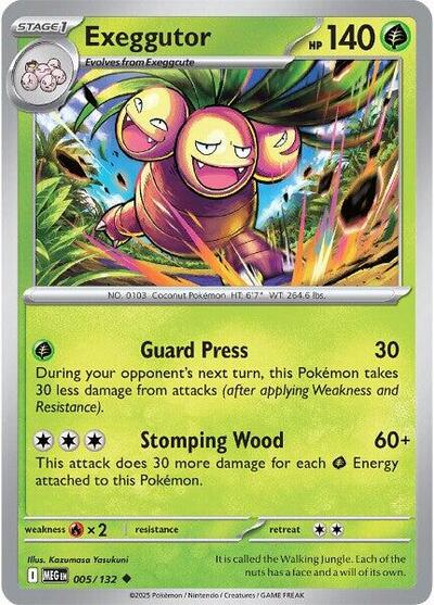 Exeggutor 005 132 ME01: Mega Evolution MEG #005/132 (Uncommon) Pokemon: