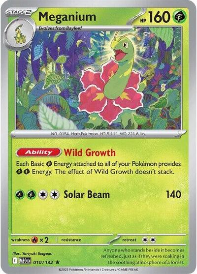 Meganium ME01: Mega Evolution MEG #010/132 (Rare) Pokemon: