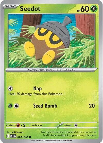 Seedot MEG #013/132 (Near Mint Common) Pokemon: ME01: Mega Evolution