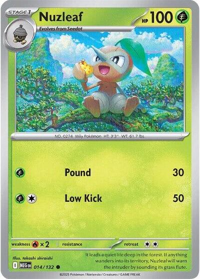 Nuzleaf ME01: Mega Evolution MEG #014/132 (Common) Pokemon: