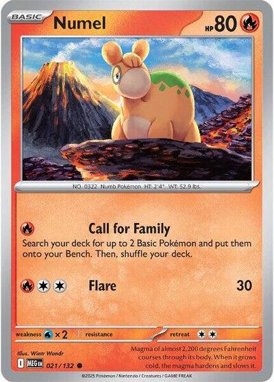 Numel MEG #021/132 (Near Mint Common) Pokemon: ME01: Mega Evolution