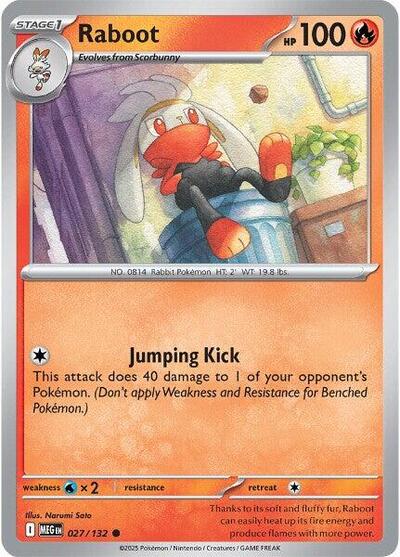 Raboot MEG #027/132 (Near Mint Common) Pokemon: ME01: Mega Evolution