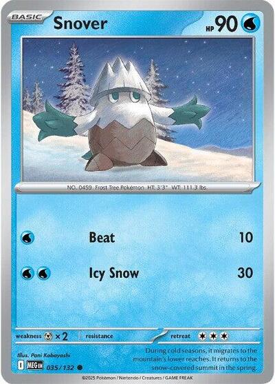 Snover 035 132 MEG #035/132 (Near Mint Common) Pokemon: ME01: Mega Evolution