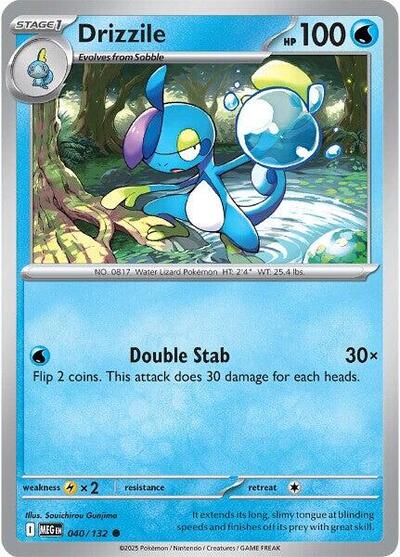 Drizzile Reverse Holofoil MEG #040/132 (Near Mint Common) Pokemon: ME01: Mega Evolution