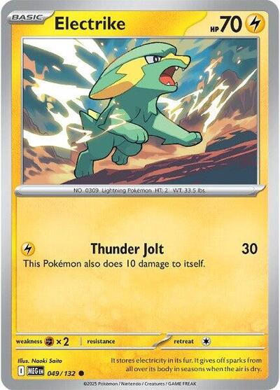 Electrike ME01: Mega Evolution MEG #049/132 (Common) Pokemon:
