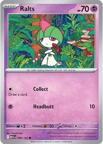 Ralts ME01: Mega Evolution MEG #058/132 (Common) Pokemon: