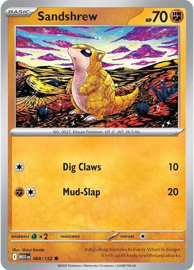 Sandshrew ME01: Mega Evolution MEG #068/132 (Common) Pokemon: