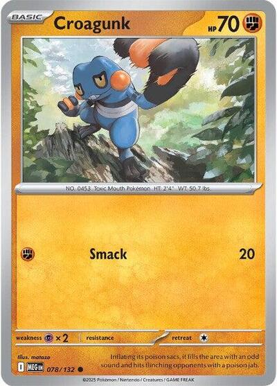 Croagunk ME01: Mega Evolution MEG #078/132 (Common) Pokemon: