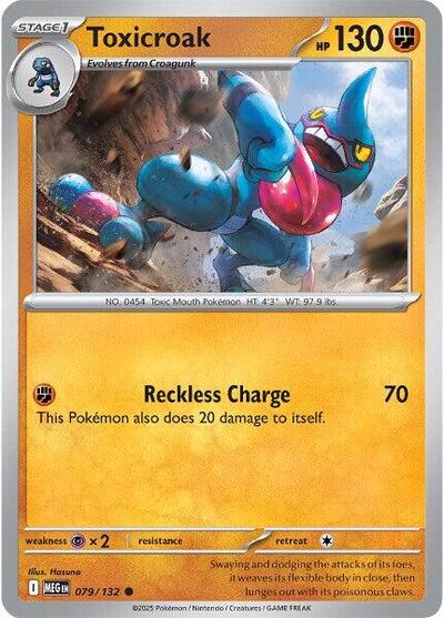 Toxicroak MEG #079/132 (Near Mint Common) Pokemon: ME01: Mega Evolution