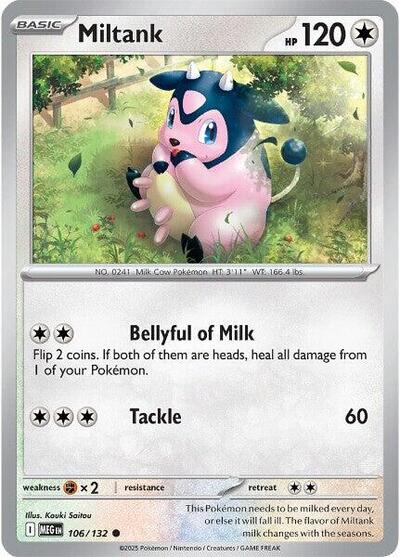 Miltank MEG #106/132 (Near Mint Common) Pokemon: ME01: Mega Evolution