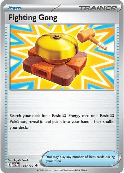 Fighting Gong 116 132 MEG #116/132 (Near Mint Uncommon) Pokemon: ME01: Mega Evolution