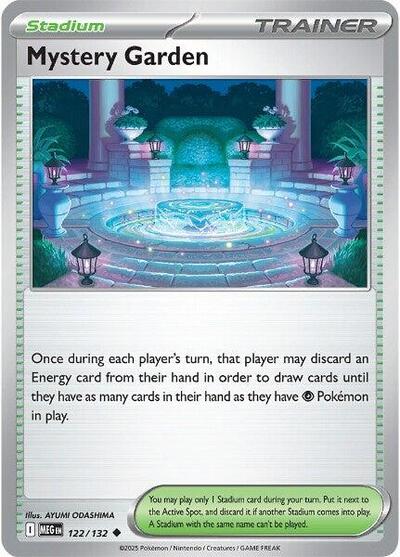 Mystery Garden 122 132 Reverse Holofoil MEG #122/132 (Near Mint Uncommon) Pokemon: ME01: Mega Evolution