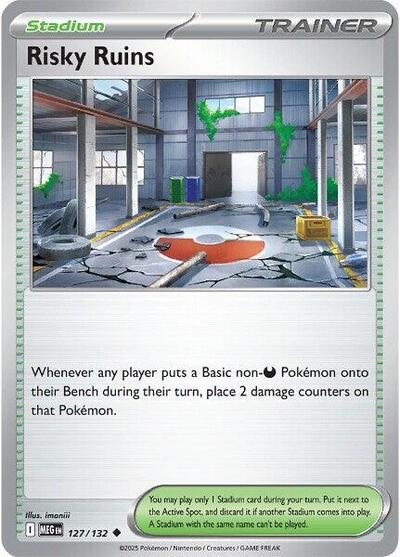 Risky Ruins MEG #127/132 (Near Mint Uncommon) Pokemon: ME01: Mega Evolution