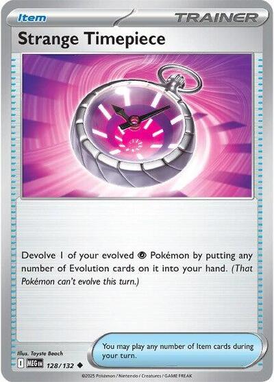Strange Timepiece Reverse Holofoil MEG #128/132 (Near Mint Uncommon) Pokemon: ME01: Mega Evolution