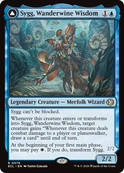 Sygg Wanderwine Wisdom ECL #76 (Near Mint Rare) Magic: The Gathering: Lorwyn Eclipsed