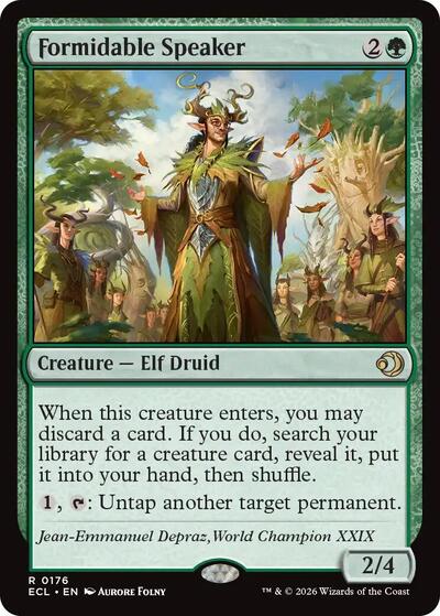 Formidable Speaker ECL #176 (Near Mint Rare) Magic: The Gathering: Lorwyn Eclipsed