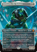 Leonardo, the Balance (0001) (Borderless) Foil TMC #1 (Near Mint Mythic Rare) Magic: The Gathering: Commander: Teenage Mutant Ninja Turtles
