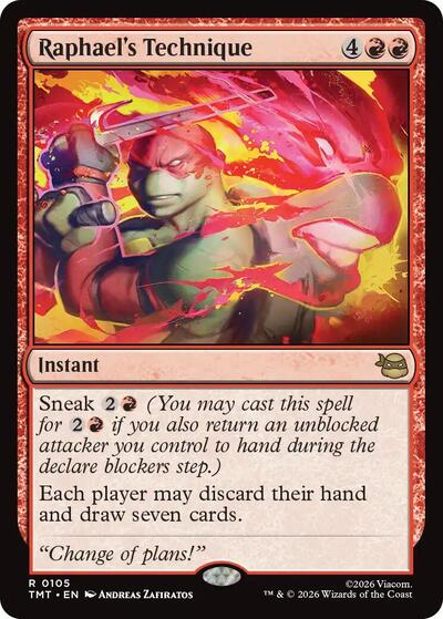 Raphaels Technique TMT #105 (Near Mint Rare) Magic: The Gathering: Teenage Mutant Ninja Turtles