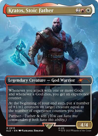 Kratos, Stoic Father SLD #2213 (Near Mint Mythic Rare) Magic: The Gathering: Secret Lair Drop Series