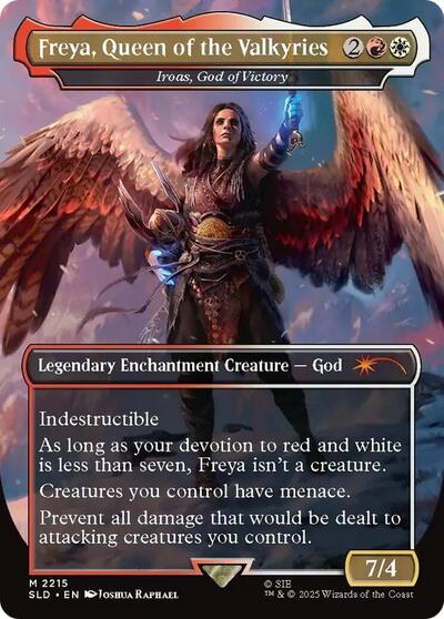 Freya, Queen of the Valkyries - Iroas, God of Victory SLD #2215 (Near Mint Mythic Rare) Magic: The Gathering: Secret Lair Drop Series