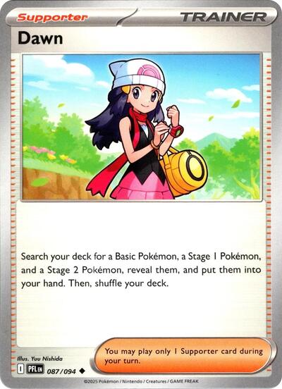 Dawn Reverse Holofoil PFL #087/094 (Near Mint Uncommon) Pokemon: ME02: Phantasmal Flames