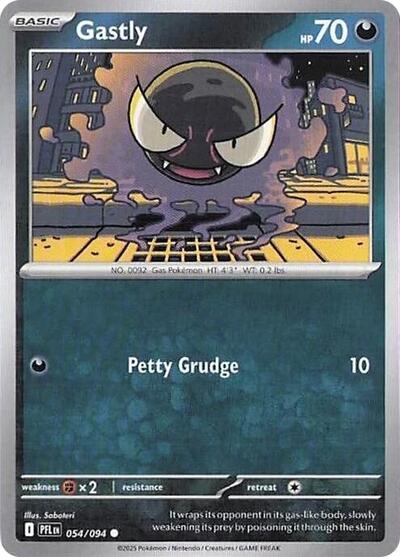 Gastly PFL #054/094 (Near Mint Common) Pokemon: ME02: Phantasmal Flames