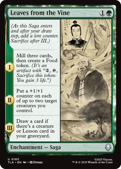 Leaves from the Vine TLA #185 (Near Mint Uncommon) Magic: The Gathering: Avatar: The Last Airbender