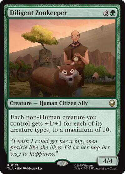 Diligent Zookeeper TLA #171 (Near Mint Rare) Magic: The Gathering: Avatar: The Last Airbender