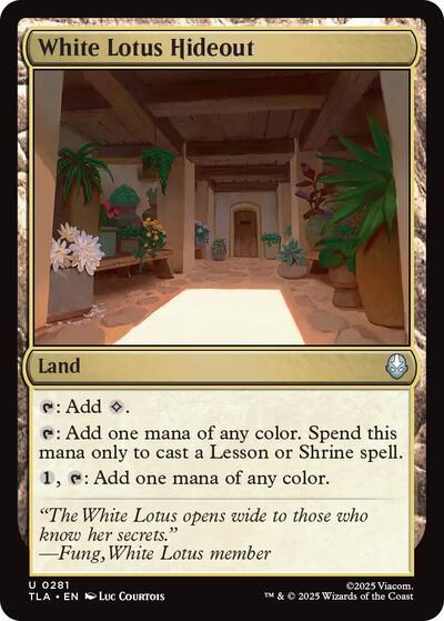 White Lotus Hideout TLA #281 (Near Mint Uncommon) Magic: The Gathering: Avatar: The Last Airbender