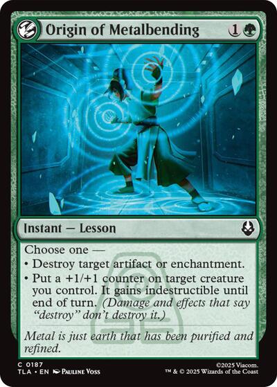 Origin of Metalbending TLA #187 (Near Mint Common) Magic: The Gathering: Avatar: The Last Airbender