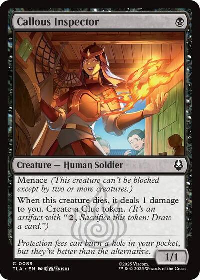 Callous Inspector TLA #89 (Near Mint Common) Magic: The Gathering: Avatar: The Last Airbender