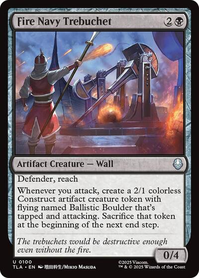 Fire Navy Trebuchet TLA #100 (Near Mint Uncommon) Magic: The Gathering: Avatar: The Last Airbender