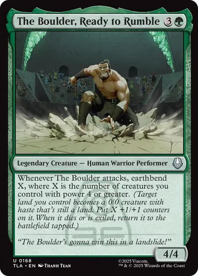 The Boulder Ready to Rumble TLA #168 (Near Mint Uncommon) Magic: The Gathering: Avatar: The Last Airbender