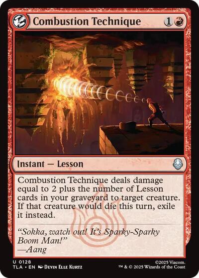 Combustion Technique TLA #128 (Near Mint Uncommon) Magic: The Gathering: Avatar: The Last Airbender