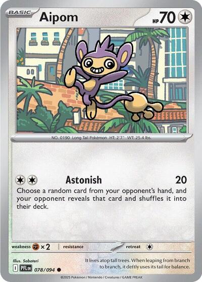 Aipom ME02: Phantasmal Flames PFL #078/094 (Common) Pokemon: