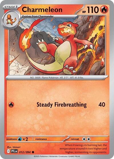 Charmeleon ME02: Phantasmal Flames PFL #012/094 (Common) Pokemon: