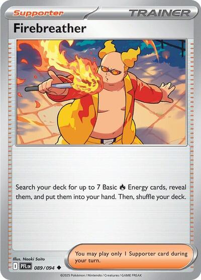 Firebreather 089 094 PFL #089/094 (Near Mint Uncommon) Pokemon: ME02: Phantasmal Flames