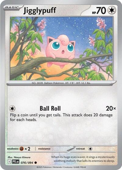 Jigglypuff PFL #076/094 (Near Mint Common) Pokemon: ME02: Phantasmal Flames