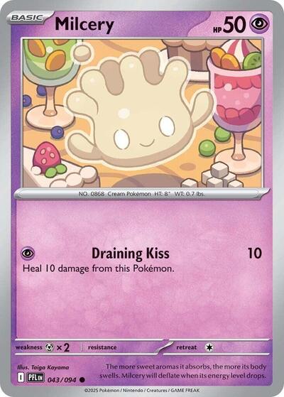 Milcery PFL #043/094 (Near Mint Common) Pokemon: ME02: Phantasmal Flames