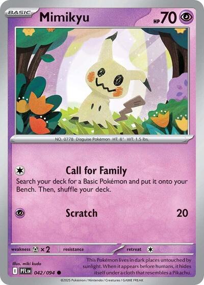 Mimikyu PFL #042/094 (Near Mint Common) Pokemon: ME02: Phantasmal Flames