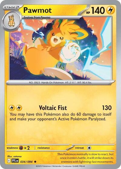 Pawmot ME02: Phantasmal Flames PFL #034/094 (Rare) Pokemon: