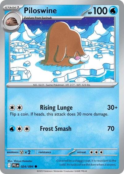 Piloswine PFL #024/094 (Near Mint Common) Pokemon: ME02: Phantasmal Flames