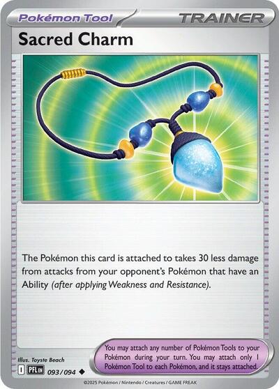 Sacred Charm 093 094 PFL #093/094 (Near Mint Uncommon) Pokemon: ME02: Phantasmal Flames