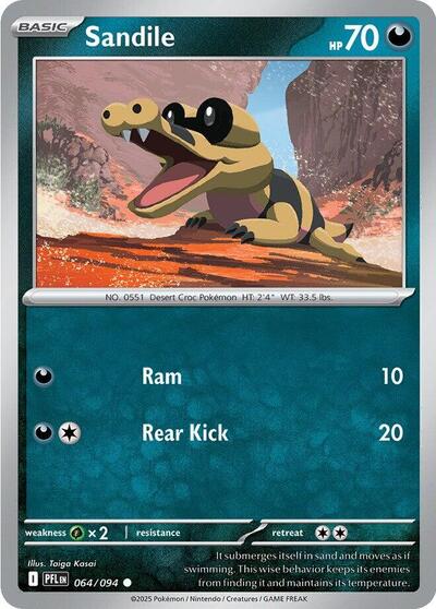 Sandile ME02: Phantasmal Flames PFL #064/094 (Common) Pokemon: