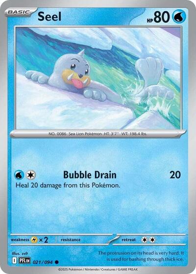 Seel ME02: Phantasmal Flames PFL #021/094 (Common) Pokemon: