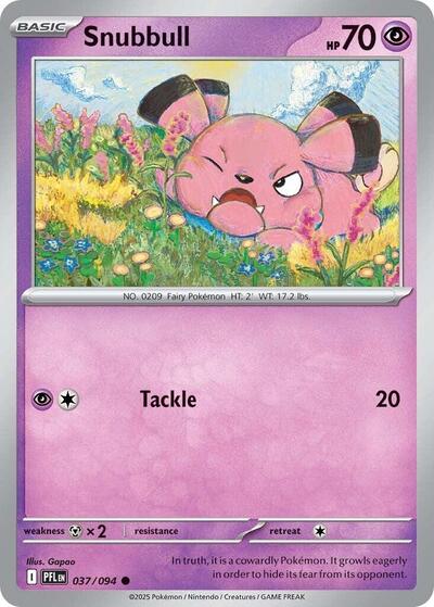 Snubbull PFL #037/094 (Near Mint Common) Pokemon: ME02: Phantasmal Flames