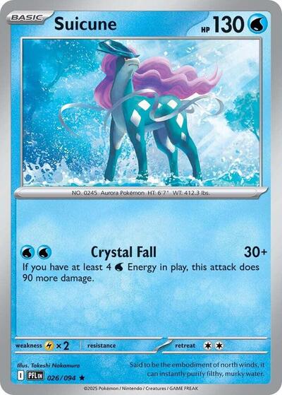 Suicune Holofoil PFL #026/094 (Near Mint Rare) Pokemon: ME02: Phantasmal Flames